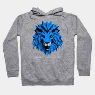 Origami Blue Lion Hoodie